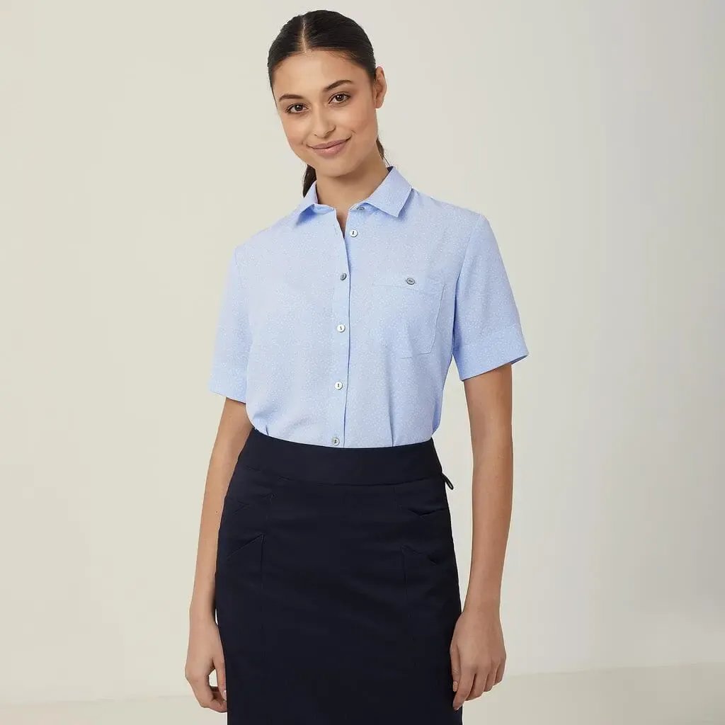 NNT Silvi Spot Print Short Sleeve Shirt CATU7H NNT